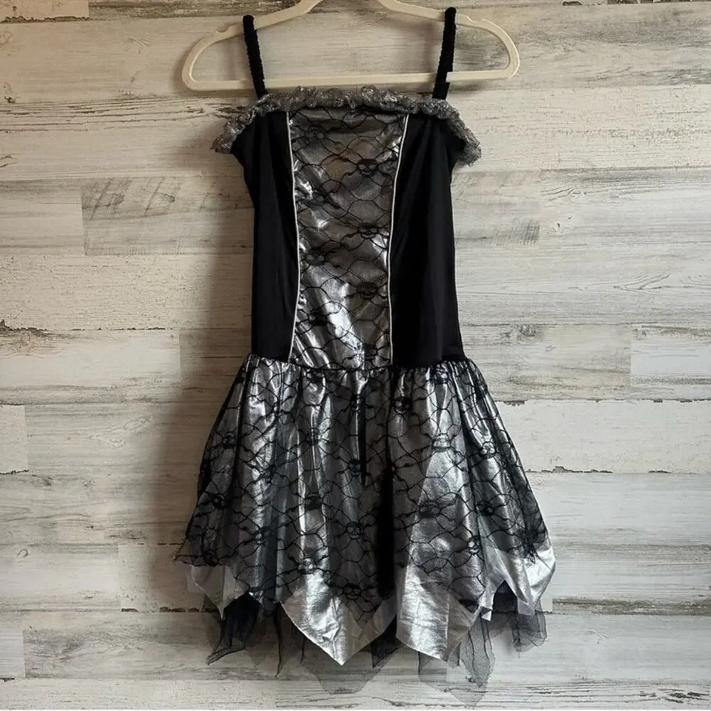 Amscan‎ Halloween Black and Silver Fallen Angel Costume Girls Children 14-16Y
